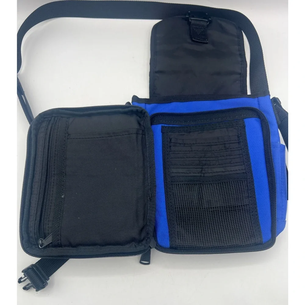 Adidas Blue Black Crossbody Shoulder Messenger Bag Organizer Travel Pouch